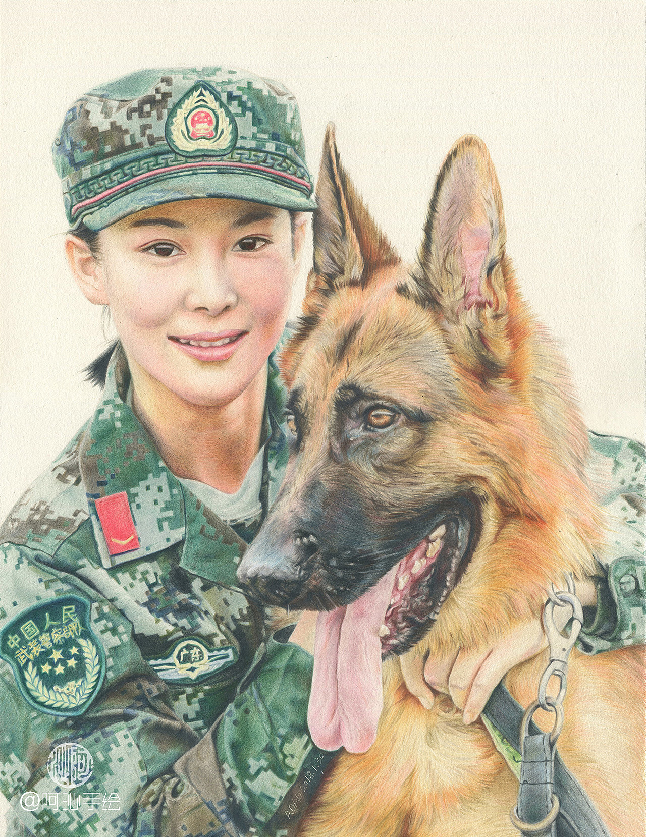 2017年萌宠彩铅画集合