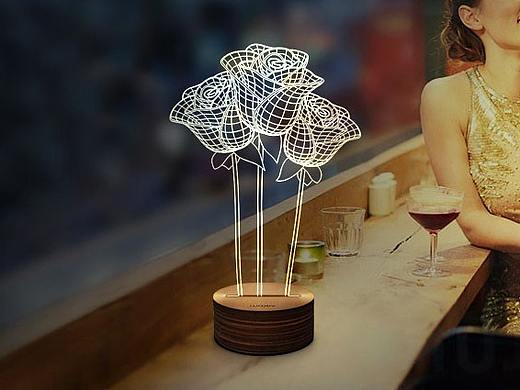 木质创意3D灯