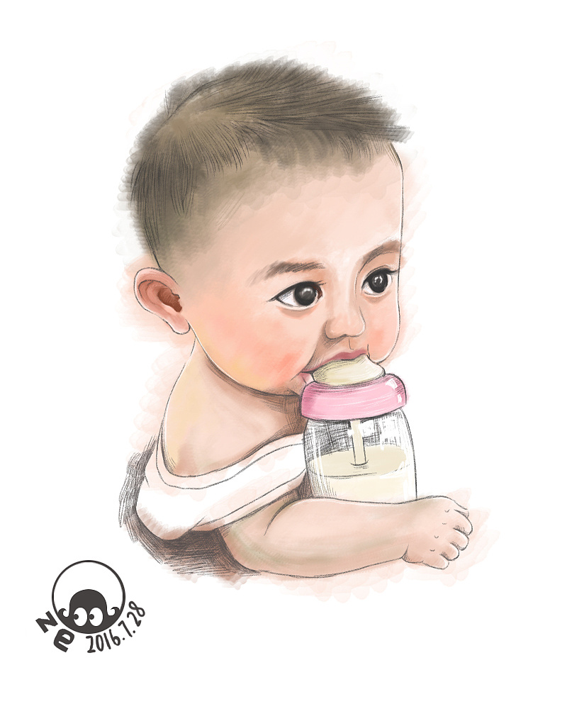 儿子吃奶的样子好萌哦