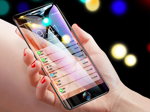 iPhone钢化膜精修图