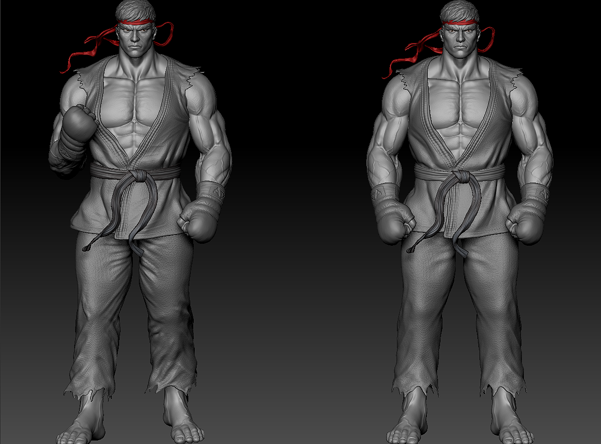 角色建模练习作品——街头霸王!
