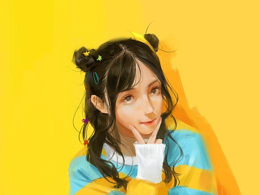女生照片转插画