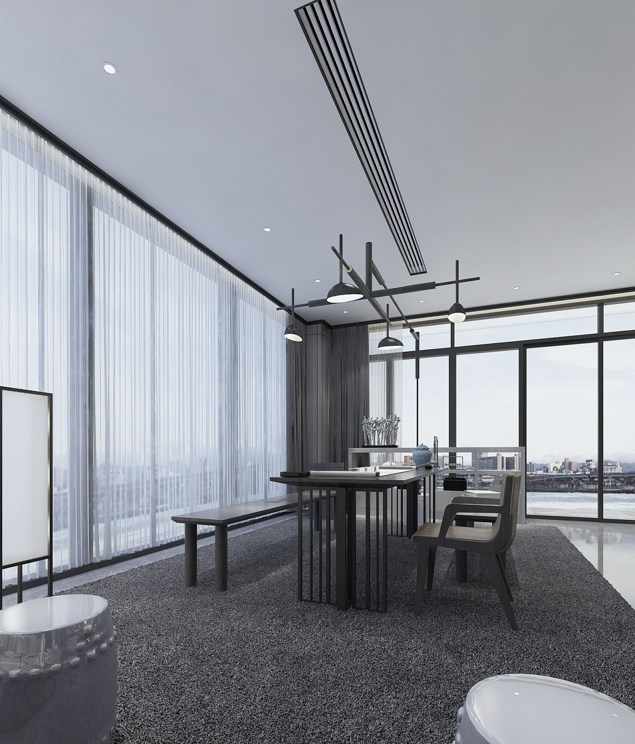 玖壹设计-极简禅意办公室