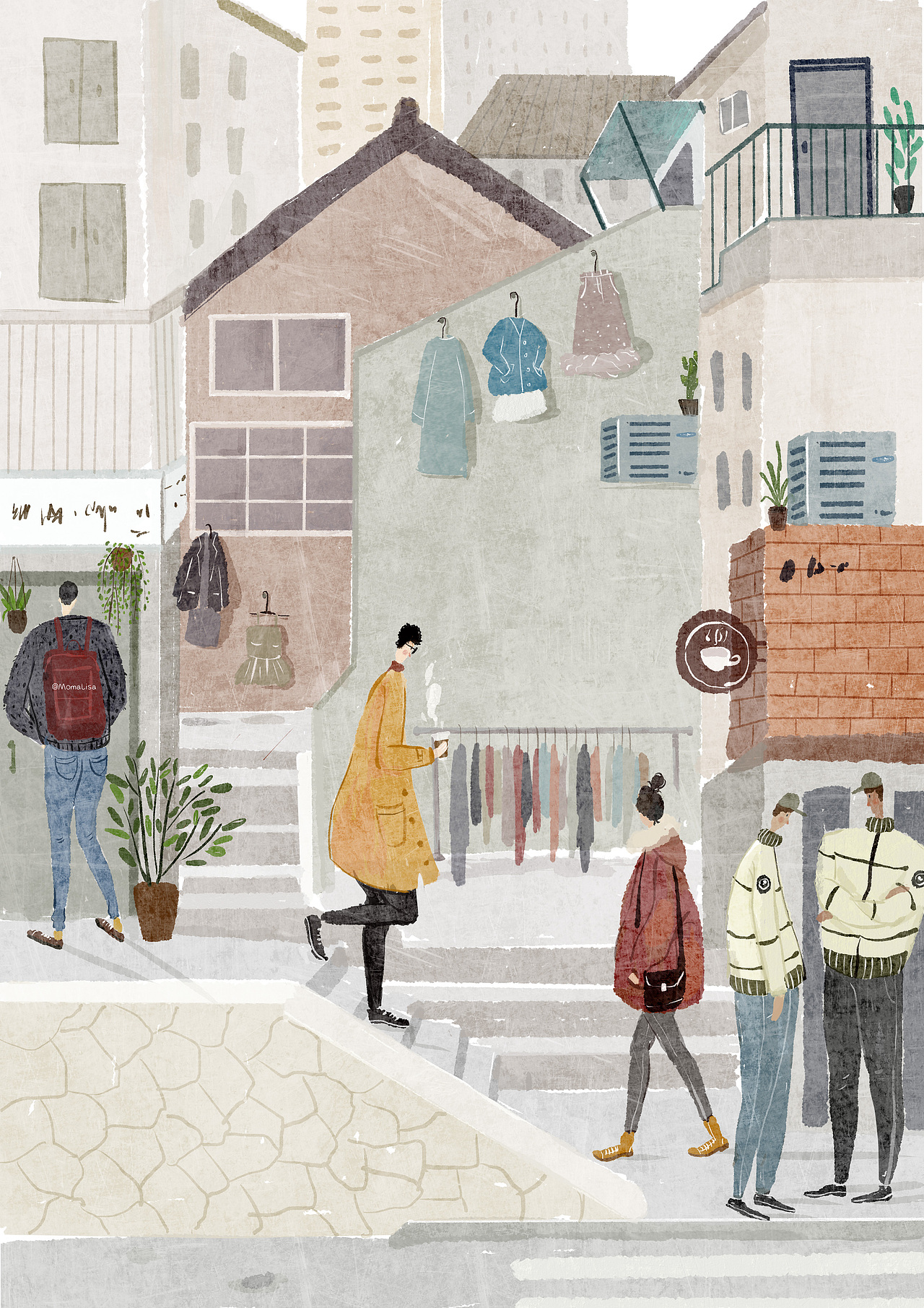 街角|插画|创作习作|曲莫莫_原创作品-站酷zcool