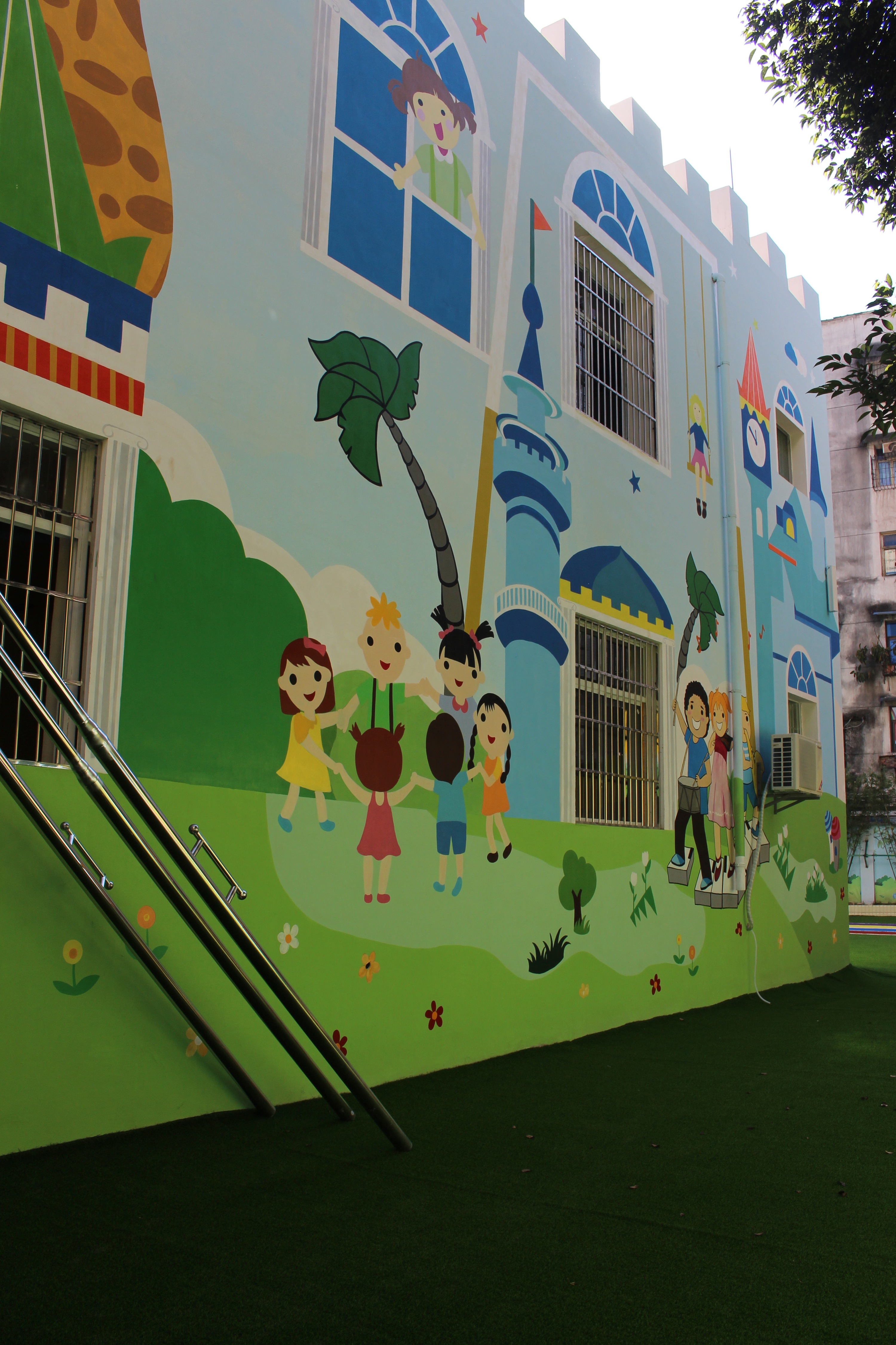 南京市月华路小学校园主题墙绘|纯艺术|绘画|小街大青年 - 原创作品 - 站酷 (ZCOOL)