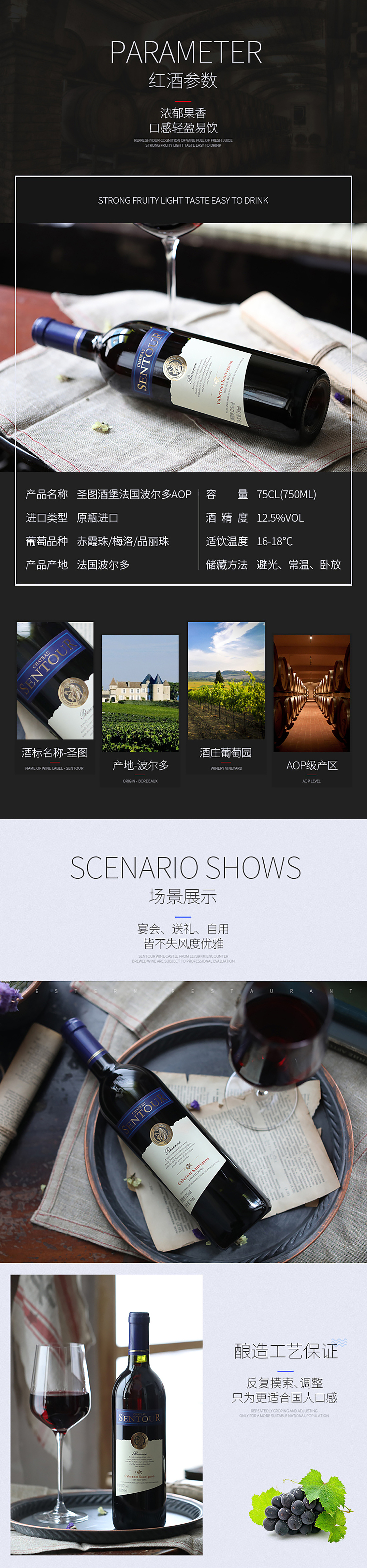 红酒/葡萄酒详情页