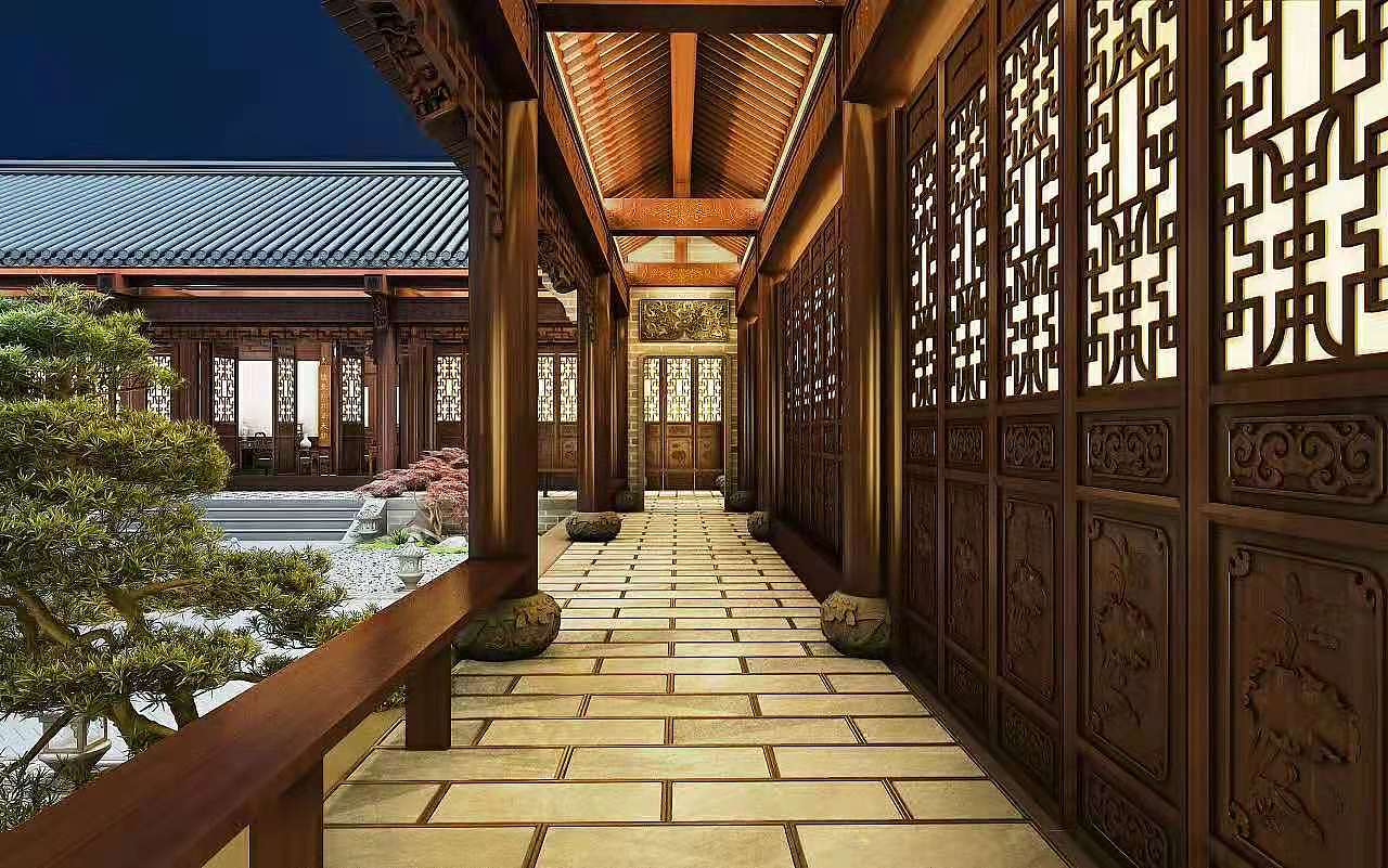 分享一组四合院效果图表现