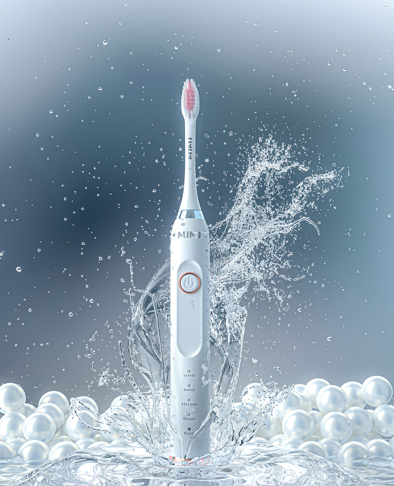 电动牙刷水花