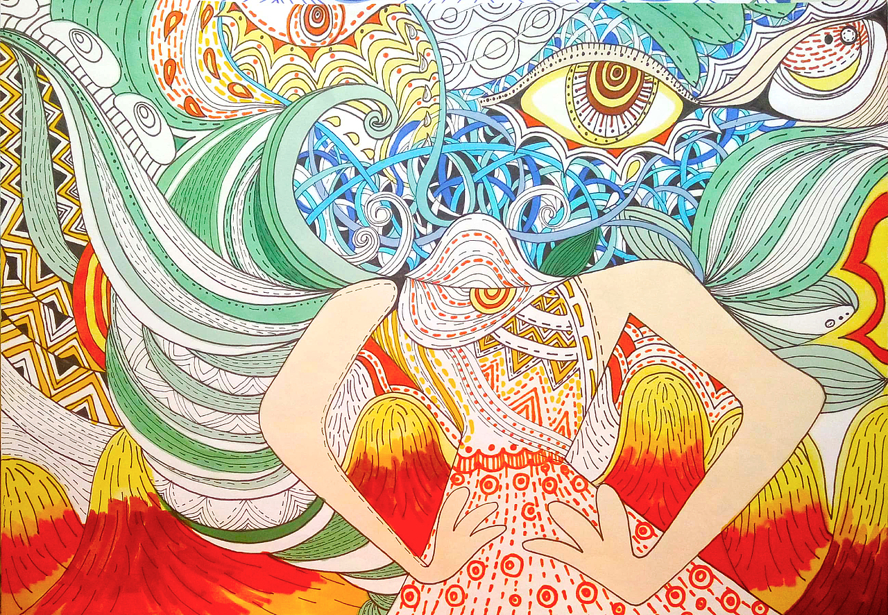 黑白➕彩色装饰画