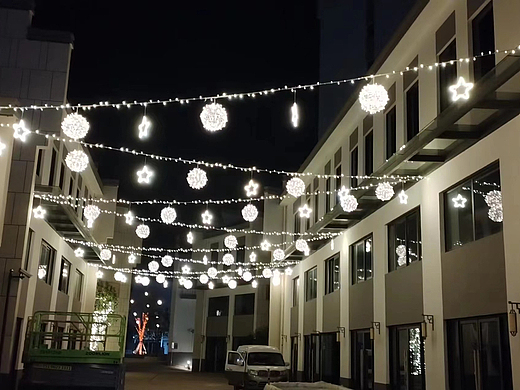 商业街区灯光亮化提升,景观灯饰装置,蚂蚁美陈