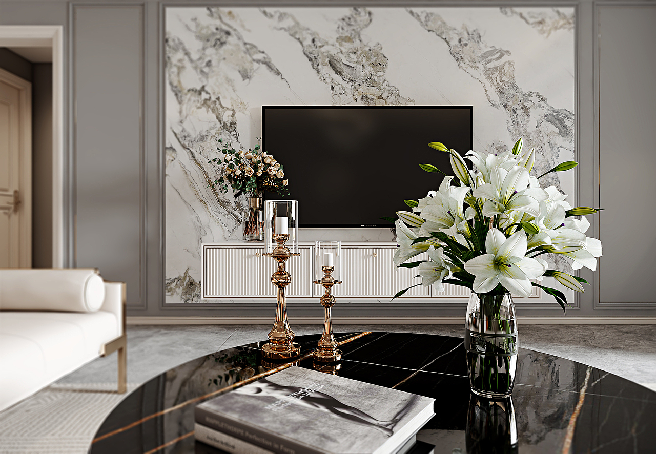 VR4.3渲染+pscc 简欧客餐厅加卧室