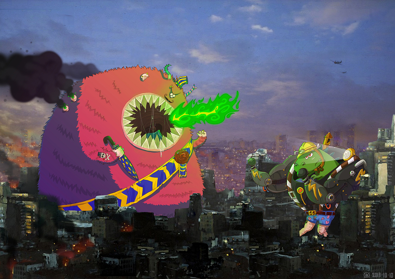 机器人大战怪兽.