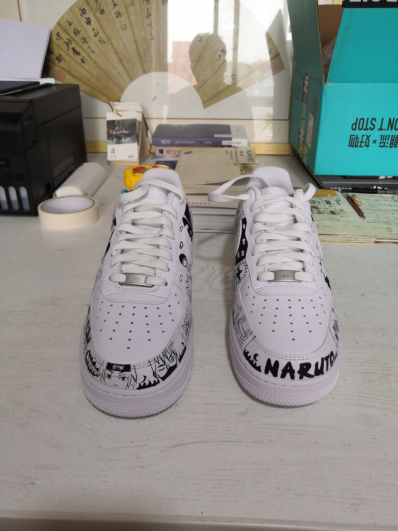 火影主题手绘空军一号（图ZMjcwMTU1ODc2） - 鞋履设计 - 站酷设计师小象艺术工作室原创素材 - 站酷ZCOOL