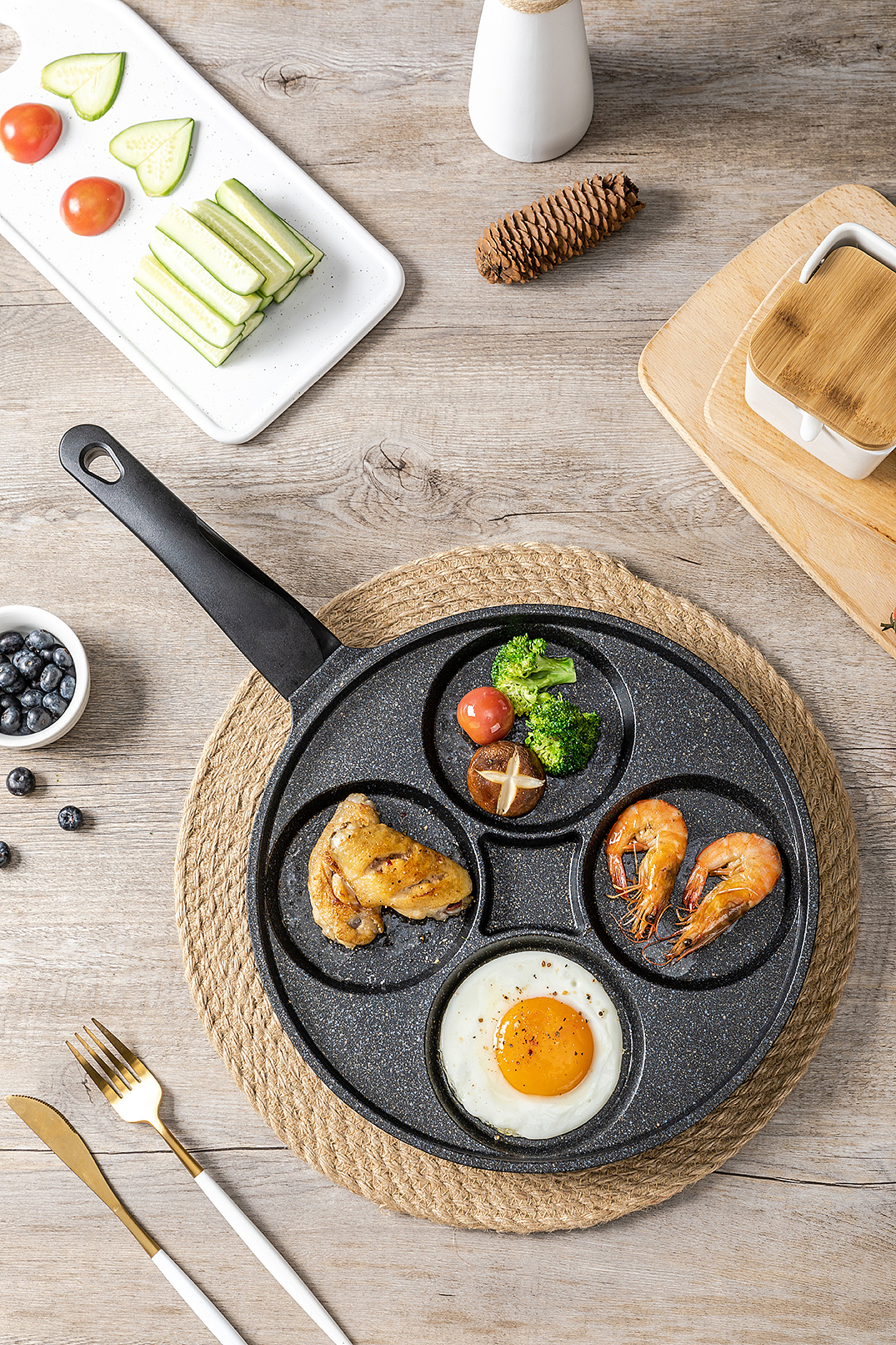 韩式煎锅炒锅锅具拍摄摄影作品