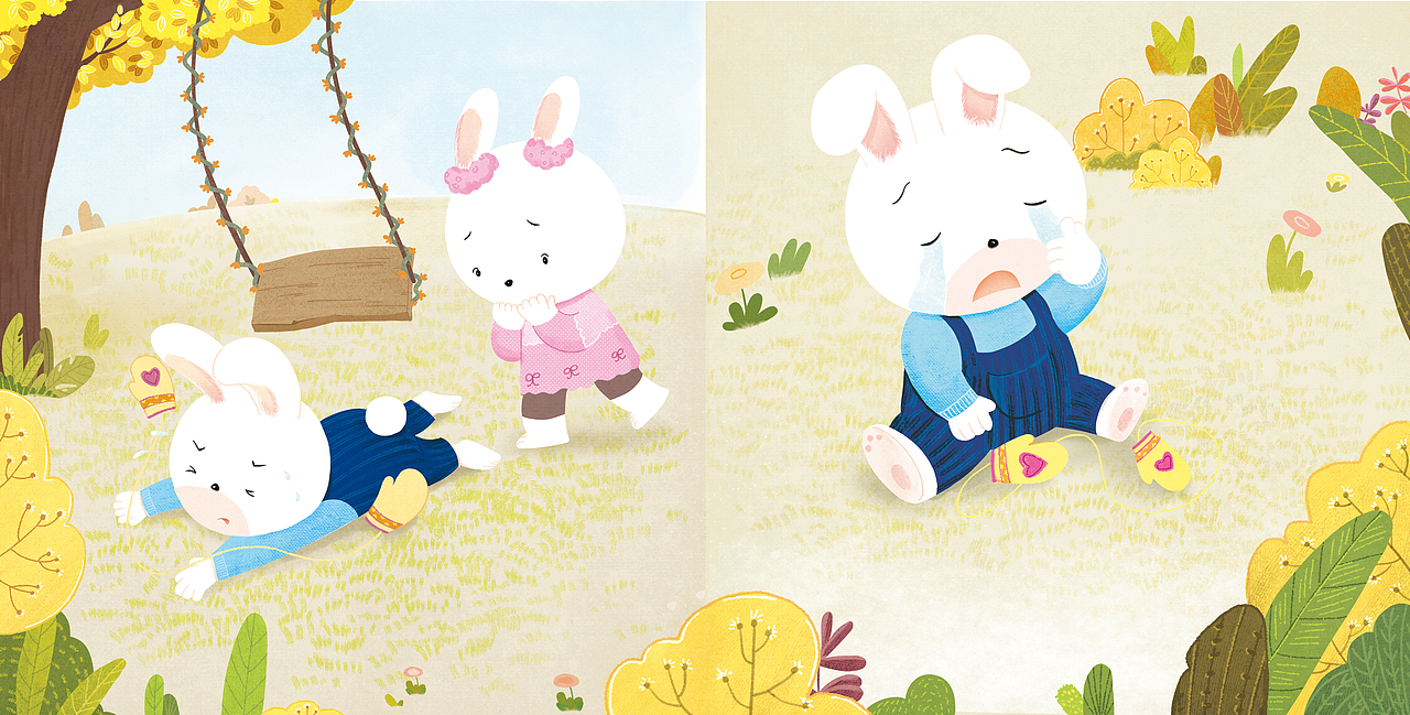 《妈妈藏在我身上》（图ZMjQ0MzMyOTI4） - 儿童插画 - 站酷设计师狗儿婉儿原创素材 - 站酷ZCOOL