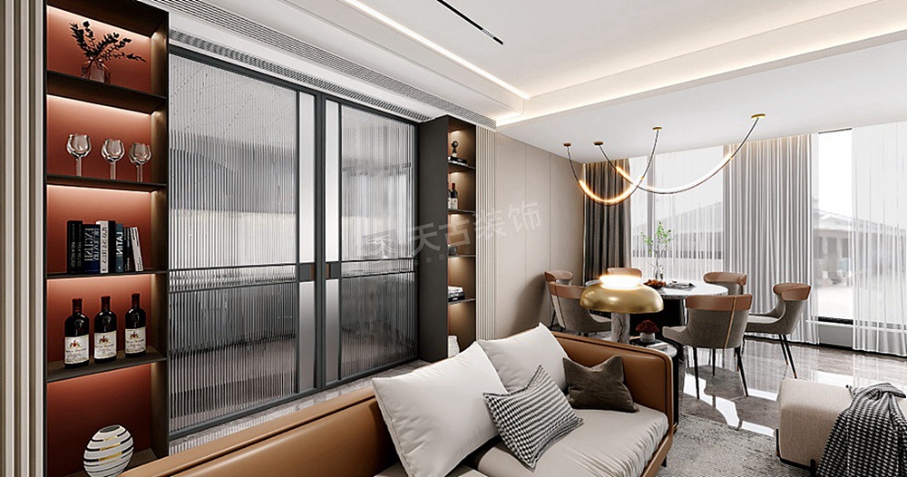 重庆龙湖紫云台千山阅装修,暖色系现代简约风设计图
