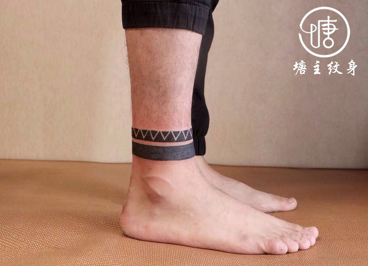 图腾脚环纹身,图腾纹身,小图纹身,线条纹身,小清新纹身,个性纹身图案
