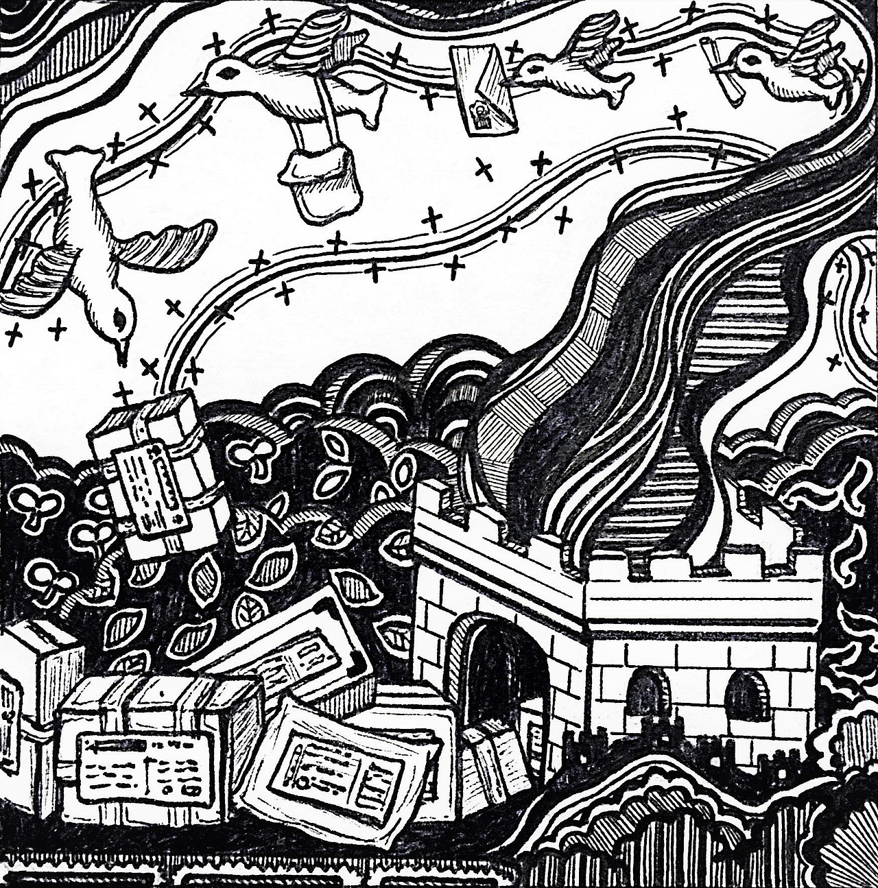 主题黑白装饰画 - 图形设计课程作业