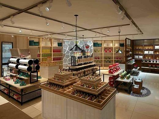 饰品店货架图、饰品店装修设计,精品店货架