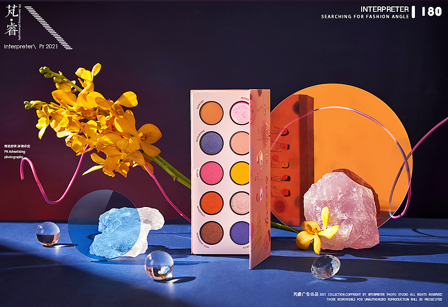 彩妆摄影丨INTERPRETER×高木子桃子小姐十色眼影（图ZMjM5MjIxMzE2） - 产品摄影 - 站酷设计师芃睿广告摄影原创素材 - 站酷ZCOOL