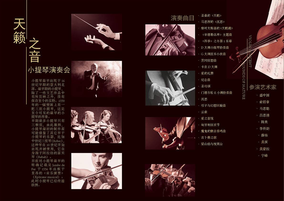 音乐会宣传册（图ZMTkxNjY4NTU2） - 宣传物料 - 站酷设计师旱奴原创素材 - 站酷ZCOOL