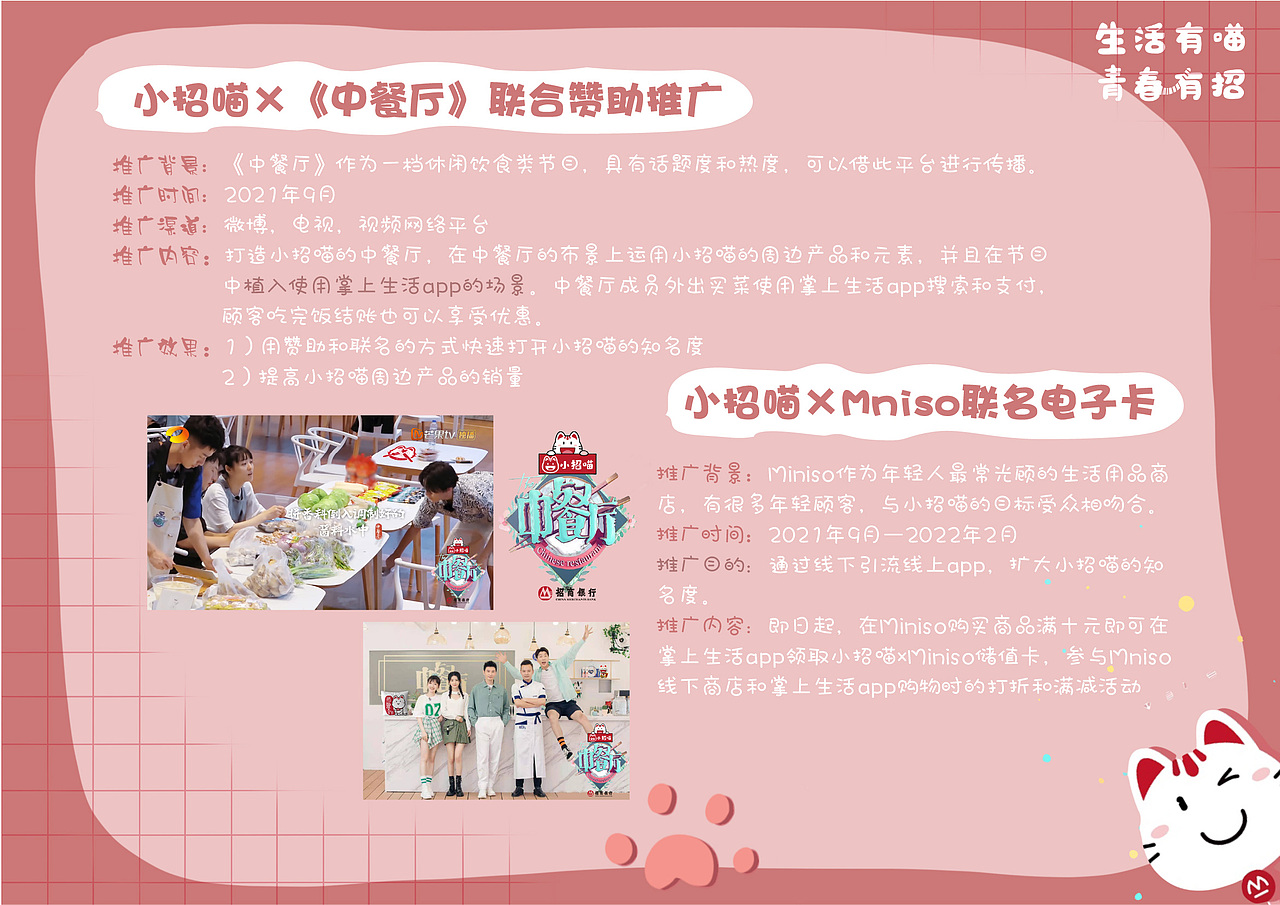 招商银行小招喵策划案 《生活有喵,青春有招》