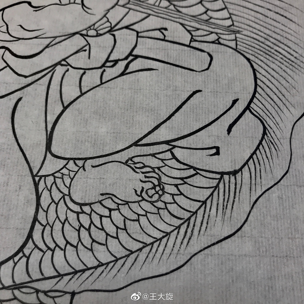 日式纹身手稿【西塔鬼若丸】