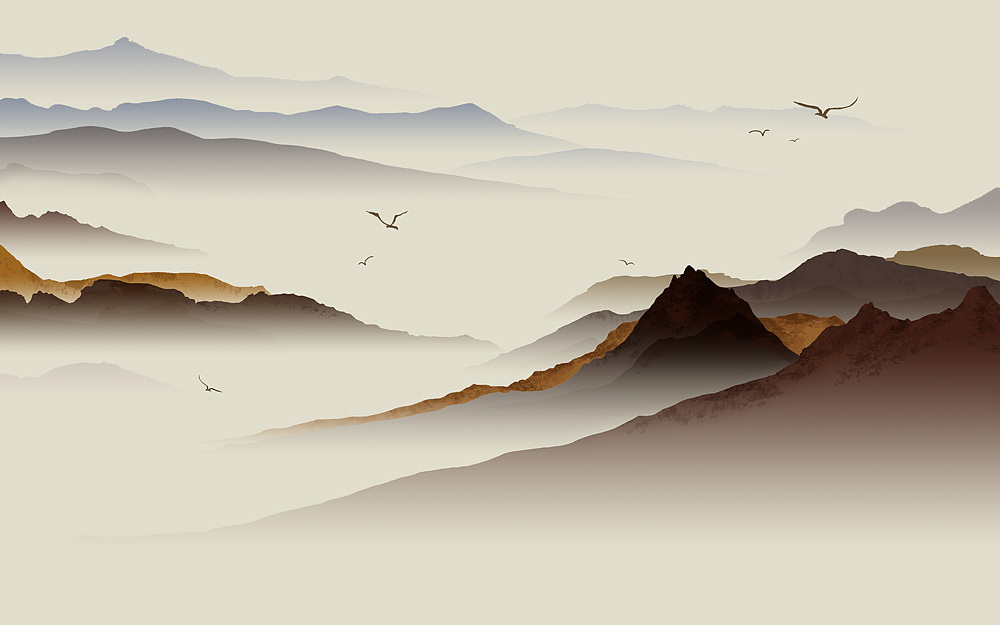 2022新山水（图ZMjc2NTU0Nzky） - 生活用品 - 站酷设计师新中式纱画图库原创素材 - 站酷ZCOOL