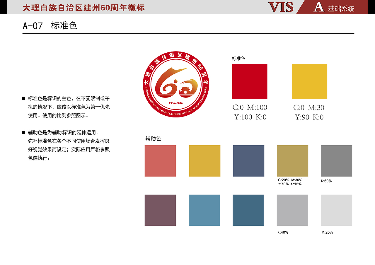 大理白族自治区建州60周年VI参赛作品（图ZNzIzMzg2NTI=） - 品牌 - 站酷设计师藍色飛行鳥原创素材 - 站酷ZCOOL