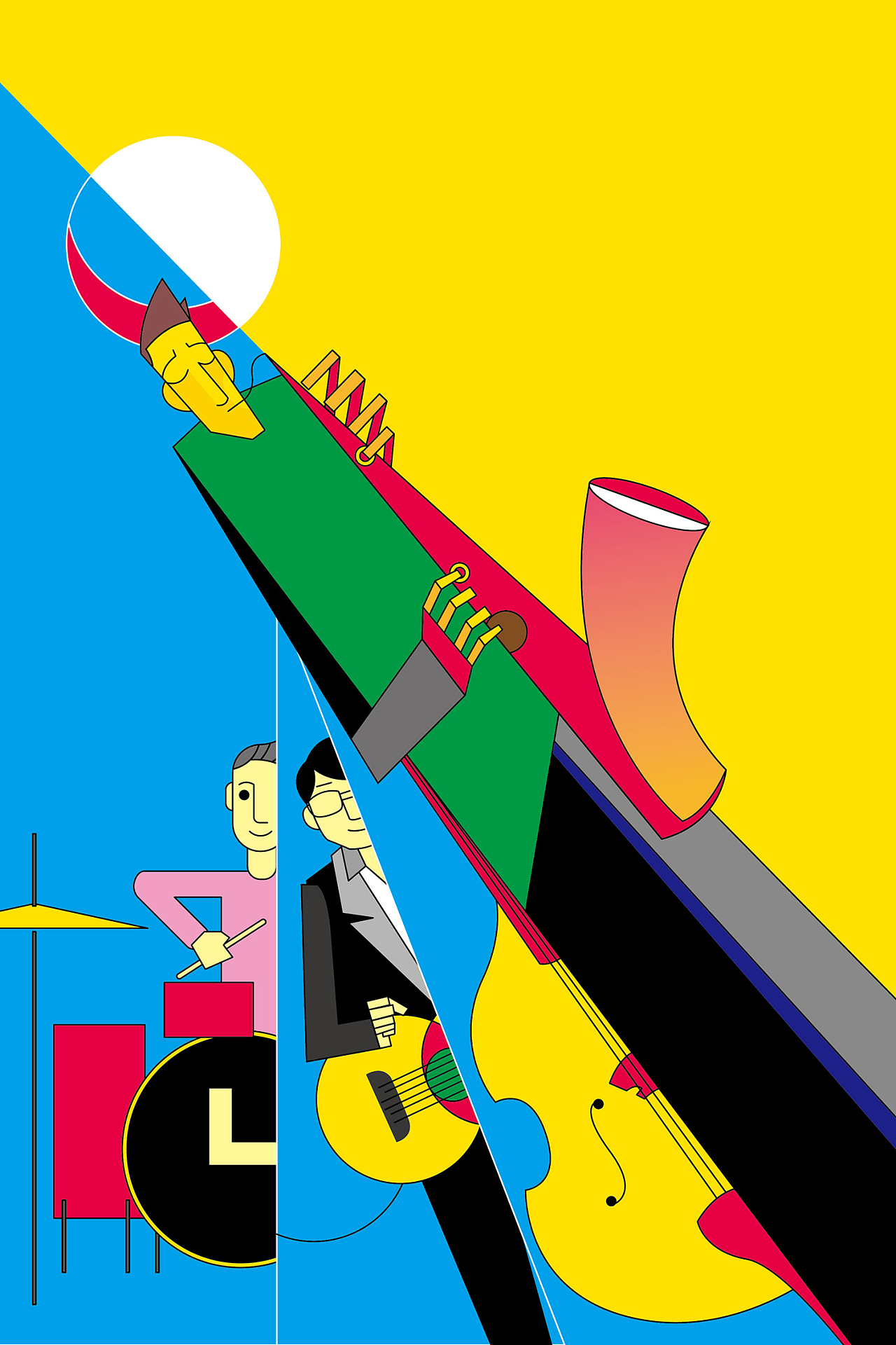 凹club波普风格爵士海报