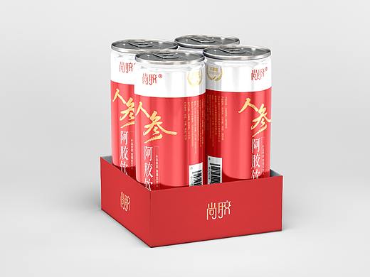 尚胶人参阿胶饮易拉罐产品包装设计