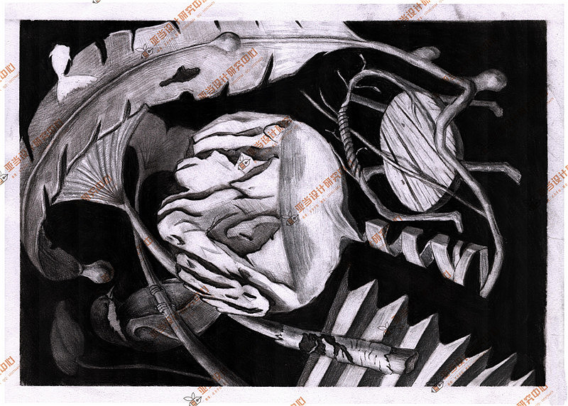 江西师范大学 | 创意素描（图ZMjIxOTQ2MTg0） - 其他平面 - 站酷设计师设计考研资讯原创素材 - 站酷ZCOOL