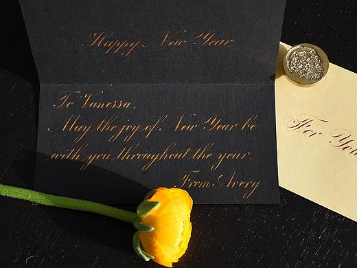 2018年英文手写贺卡