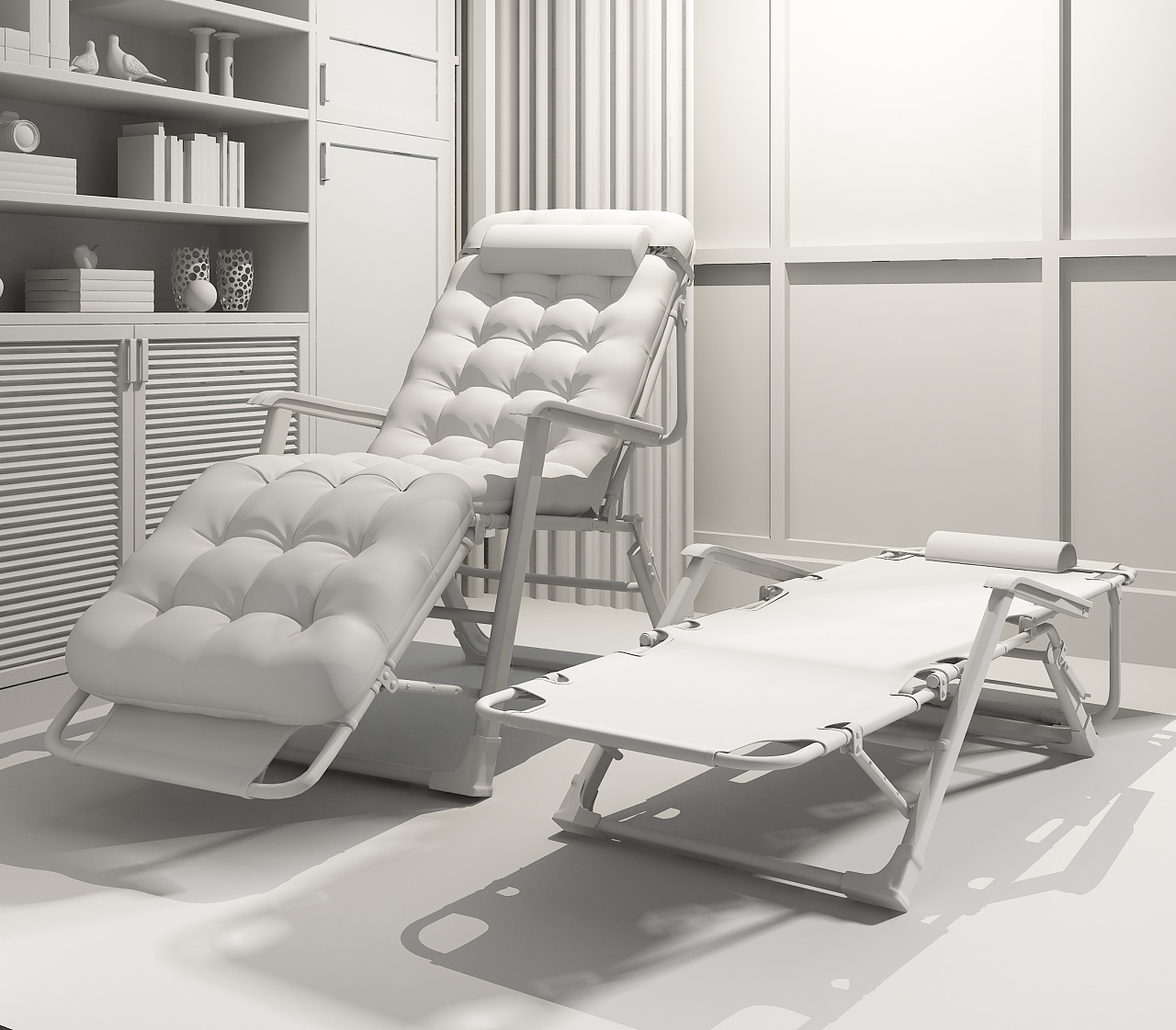 躺椅 3D建模渲染|网页|电商|乐在其中666 - 原创作品 - 站酷 (ZCOOL)
