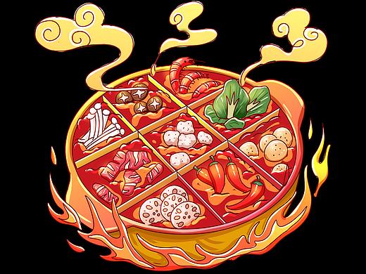 国潮风美食+人物