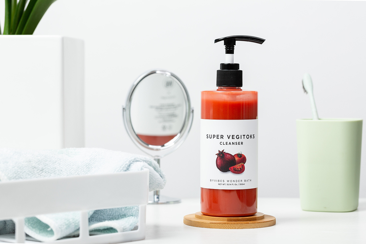 菲凡芭丝绿果蔬/红果蔬精华泡泡洁面