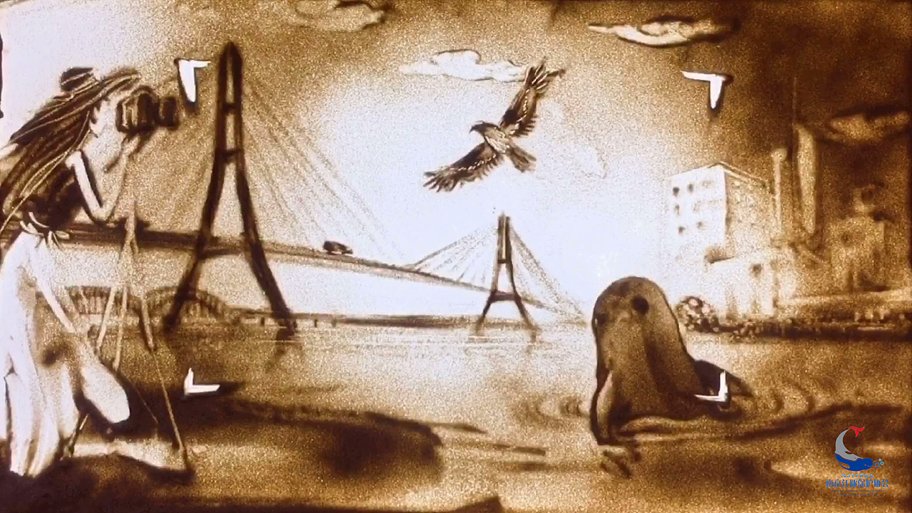 沙画-守护江豚之都（图ZMjg4MDU4OTA4） - 绘画 - 站酷设计师高洁GaoJie原创素材 - 站酷ZCOOL