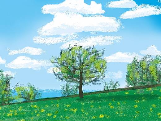 晒晒最近的插画风景作品习作