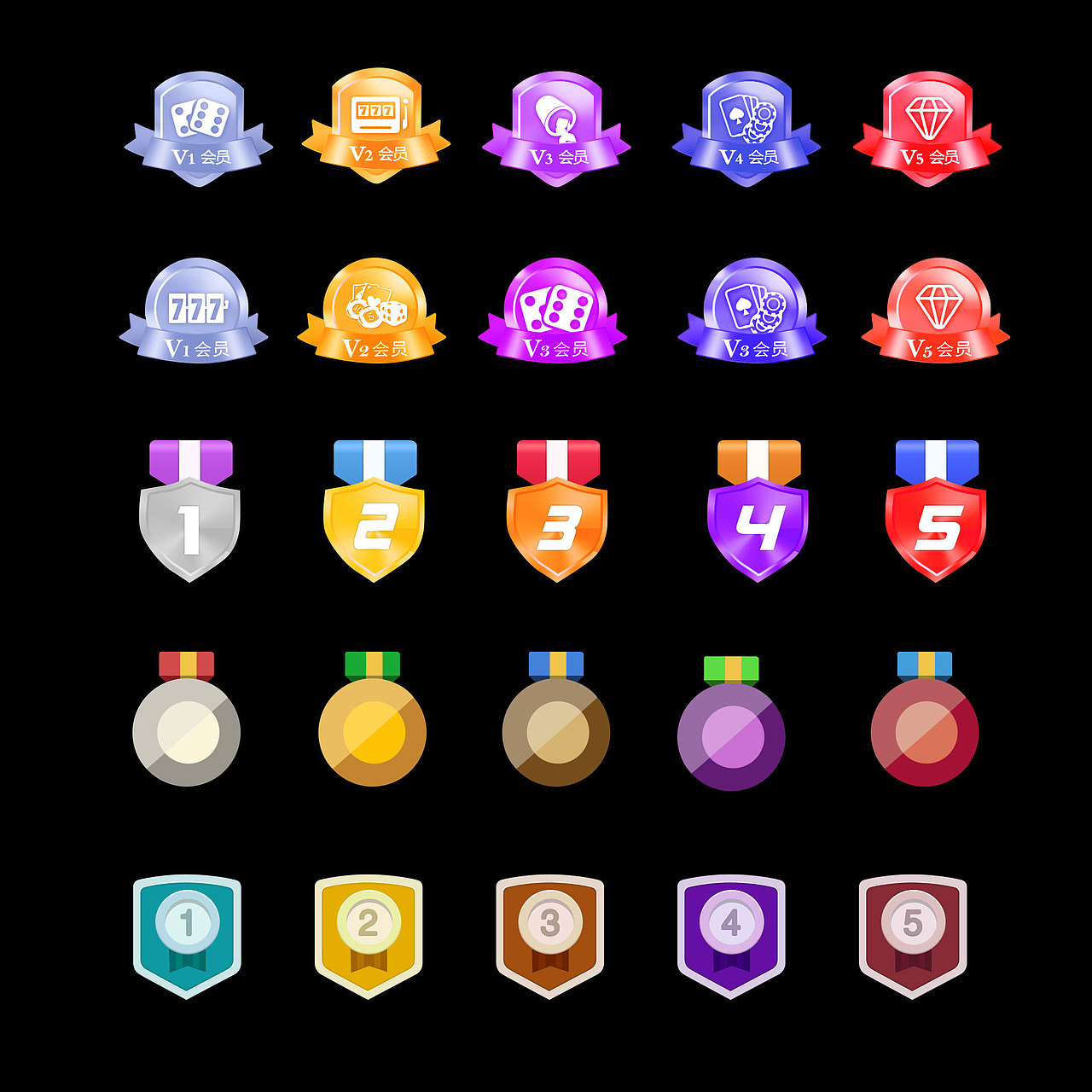 会员等级图标（图ZOTIyOTk0NjA=） - 图标 - 站酷设计师malody原创素材 - 站酷ZCOOL