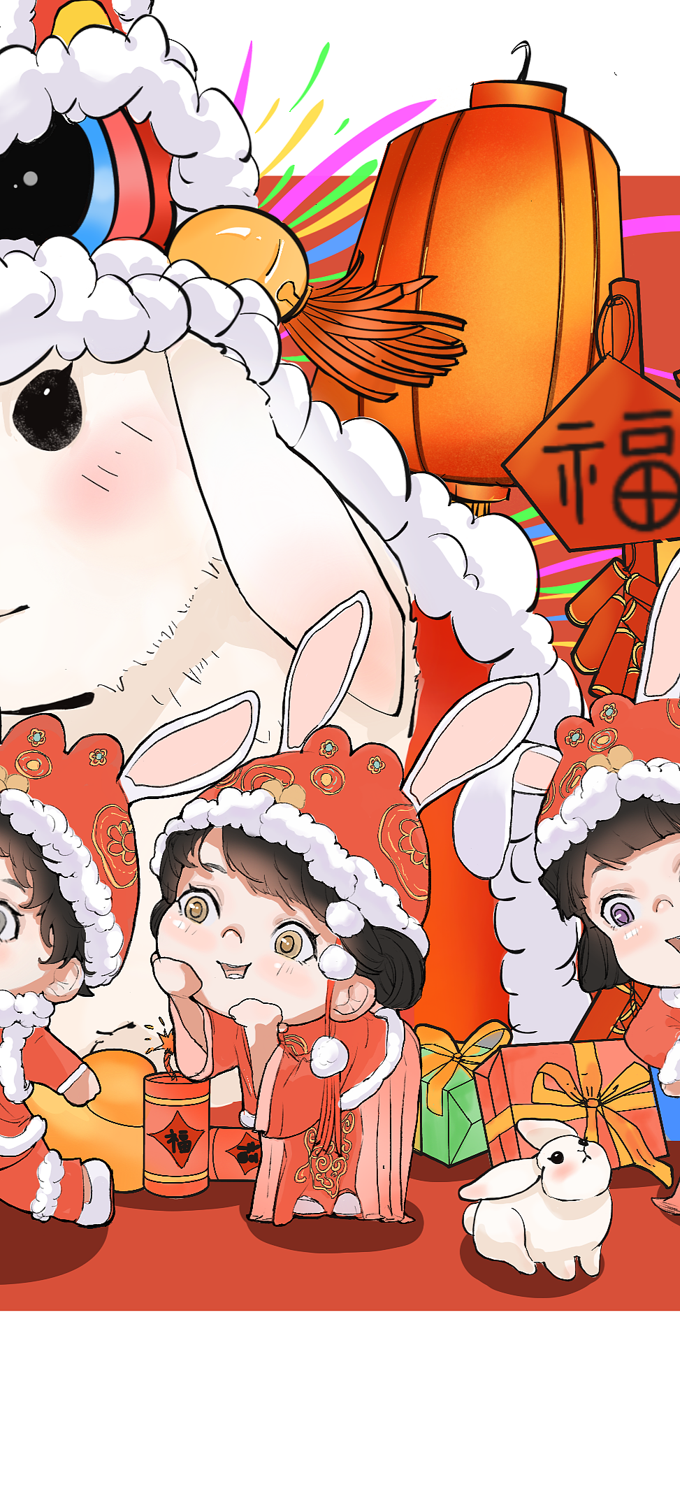 兔年迎新电脑桌面壁纸