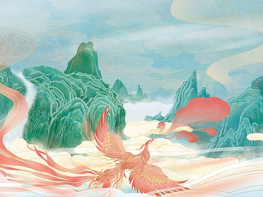 凤凰涅槃插画-商业插画22813263年前41927手绘头像插画-创作习作90223