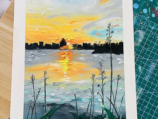 油画棒风景画合集