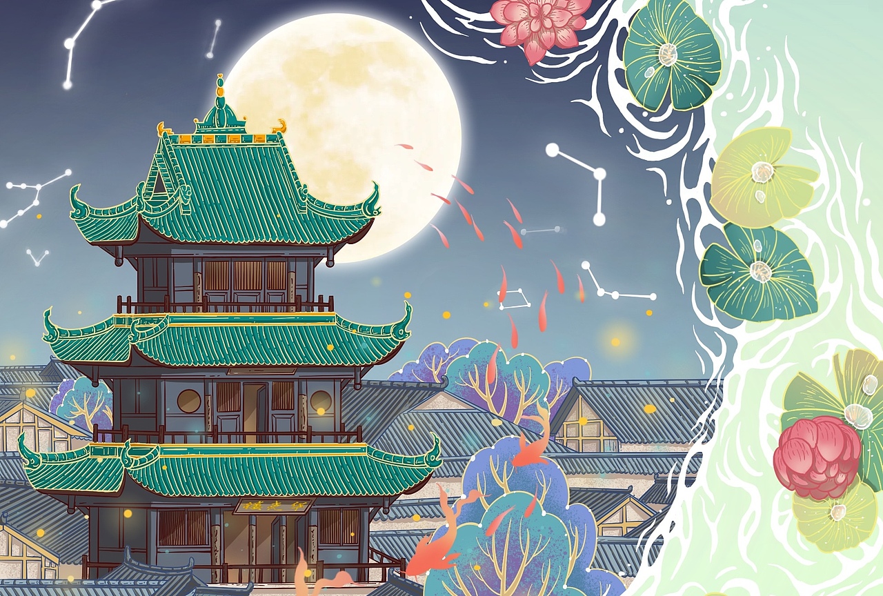 四川阆中古城（图ZMjcxNjI4OTg4） - 商业插画 - 站酷设计师鹿燃原创素材 - 站酷ZCOOL