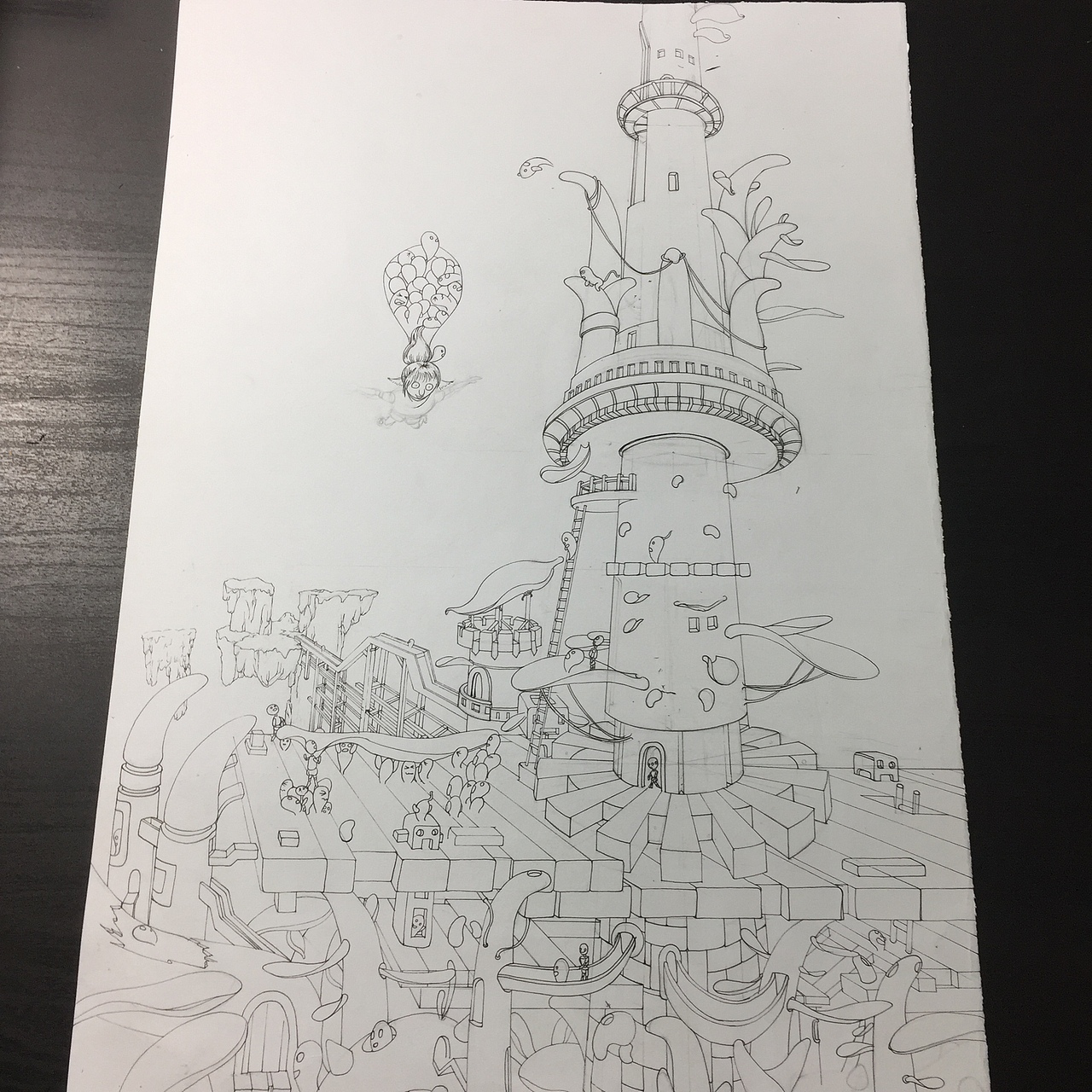 除了工作图之外，还是第一次尝试画这么具体的线稿