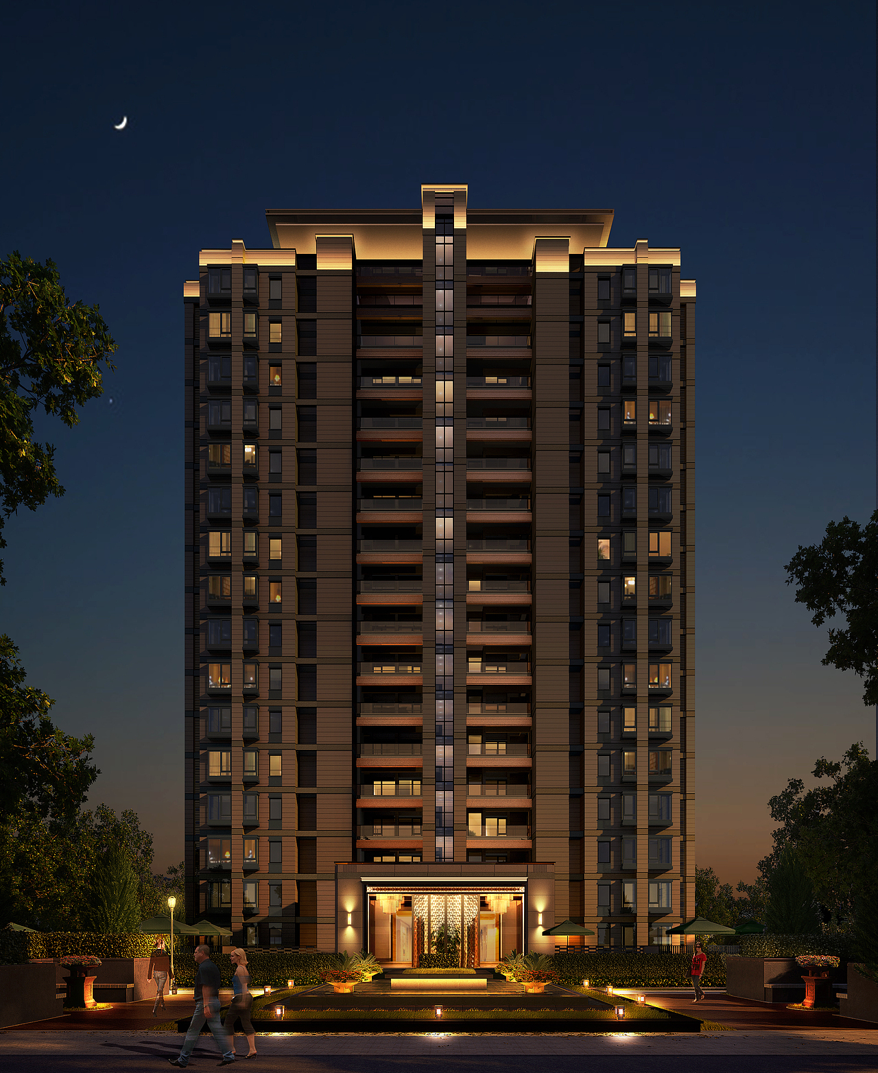 住宅小区夜景灯光设计