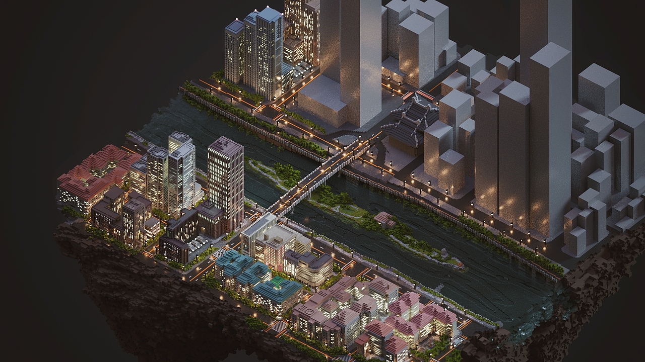 【Voxelart】CryptoCities-长沙（图ZMjU5MDExOTk2） - 场景 - 站酷设计师Xuanch原创素材 - 站酷ZCOOL