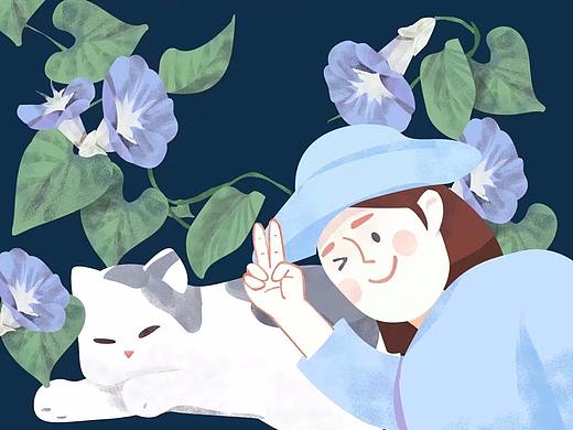 插画铲屎官与🐈（个人主页-ZMjU4MTA1MTY=） - 创作习作 - 站酷设计师爱群原创素材 - 站酷ZCOOL