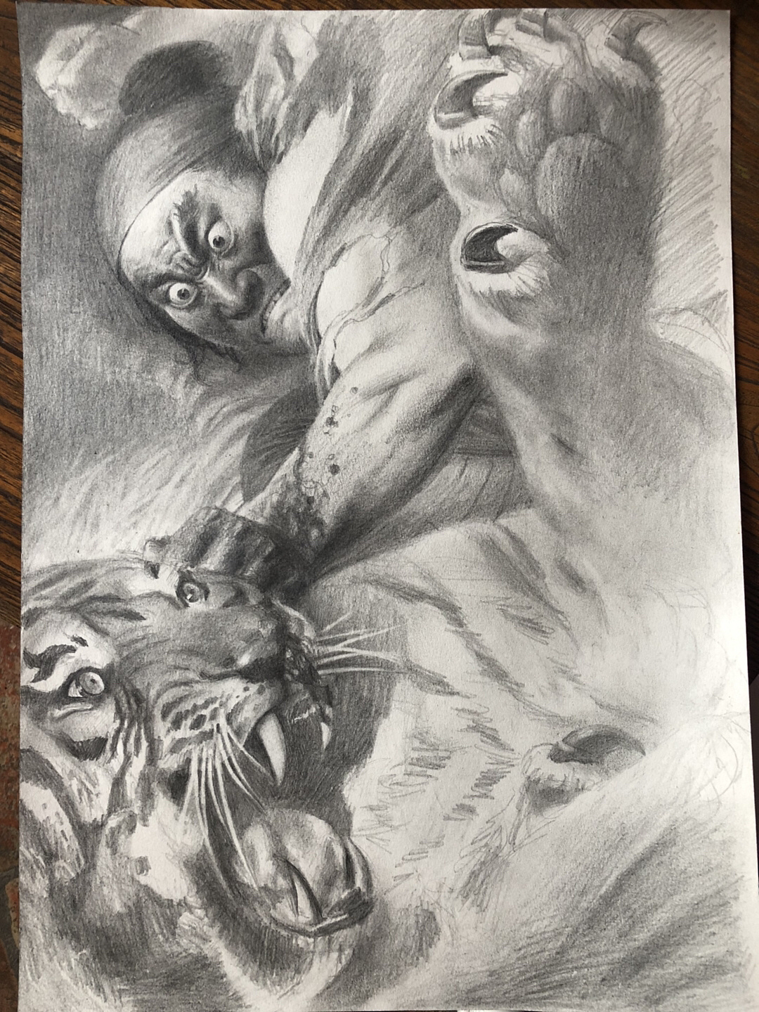 《武松打虎》素描