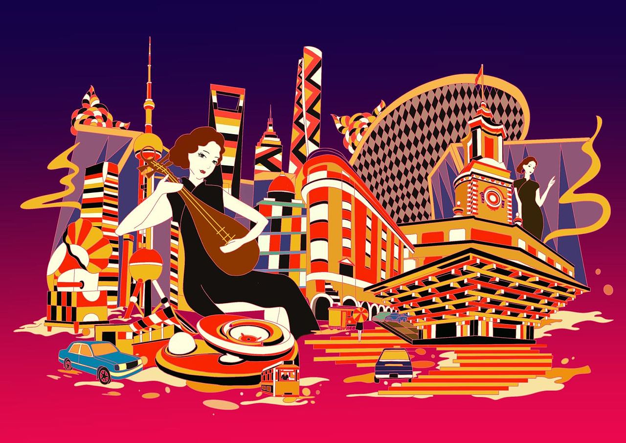 上海，上海。（图ZMjgyODQ0MDM2） - 商业插画 - 站酷设计师丸子小姐儿原创素材 - 站酷ZCOOL