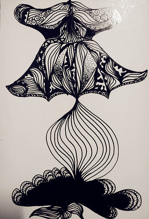 手绘黑白装饰画（图ZMTE5NDk4MDA=） - 创作习作 - 站酷设计师莹之森森原创素材 - 站酷ZCOOL